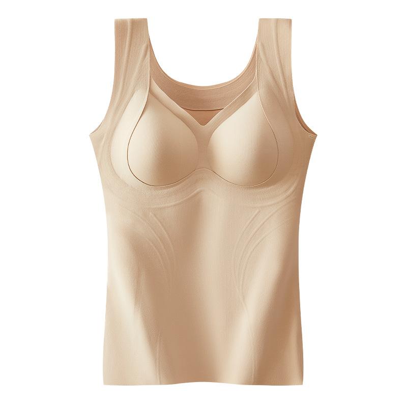 ベスト レディース 暖かインナー 無縫製 ソフトサポート 徳絨 保温 下着 肌着 厚手 ヒートベスト スリムフィット