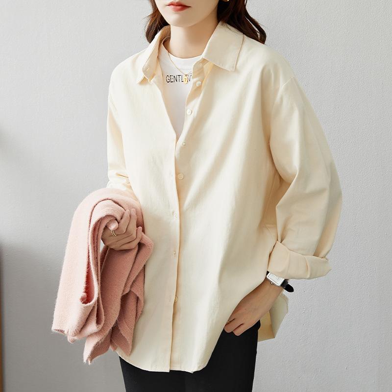 シャツ レディース 長袖 ブラウス レイヤード トップス カジュアル アウター 春秋 服 綿