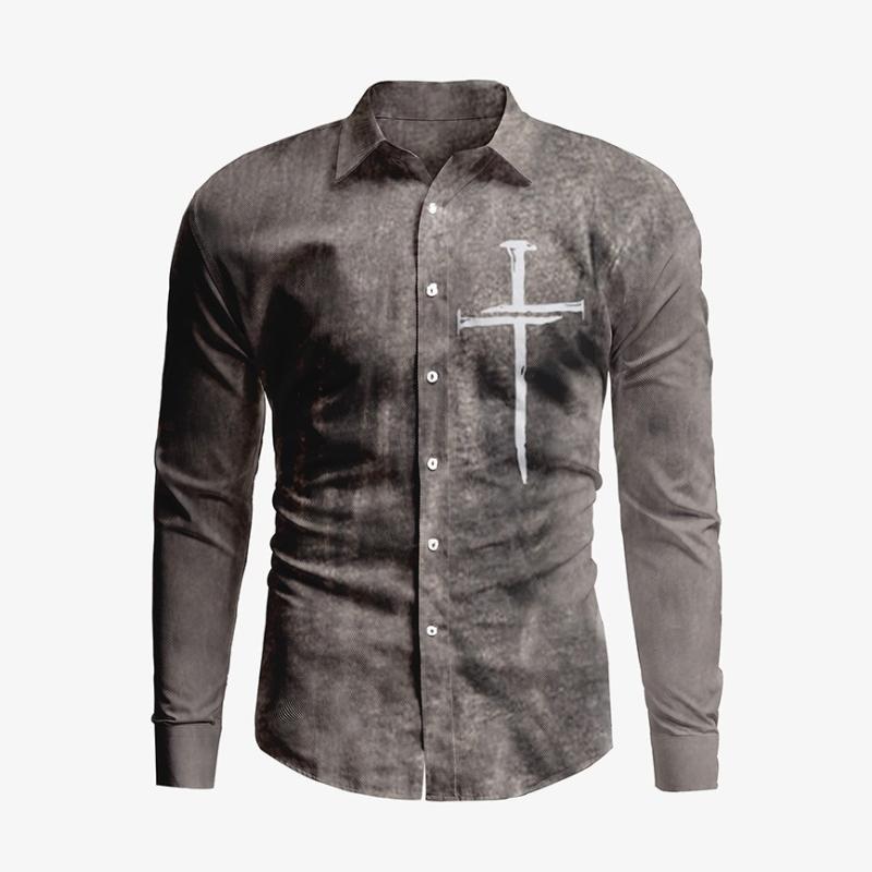 シャツ メンズ 男性用 カジュアル 青年 プリント トップス アマゾン リラックス 外国貿易