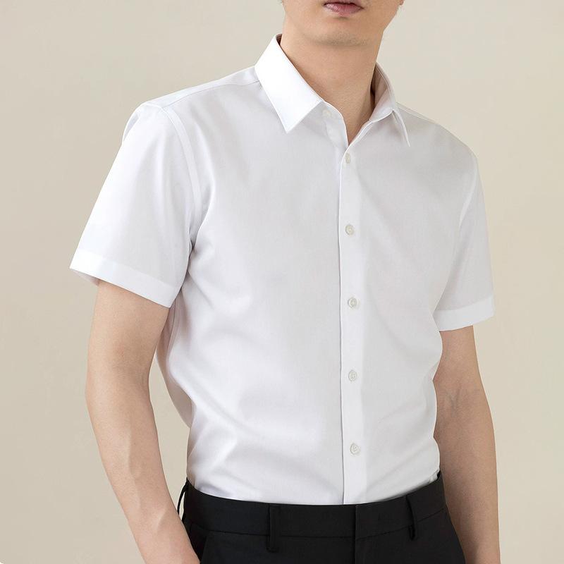 Rakuten - シャツ メンズ 男性用 半袖 オフィスカジュアル ビジネス トップス 形態安定 形状記憶 白シャツ スリム タイト