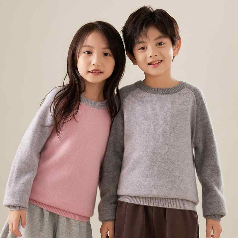 ニット キッズ 子供服 カーディガン 秋冬 ピュアウール100% 羊毛 ニットカーディガン 配色 刺繍 ゆったり かわいい 暖かい 防寒