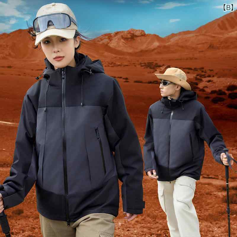 マウンテンパーカー レディース 防風 登山服 三合一 小柄な方向け アウトドア ジャ...