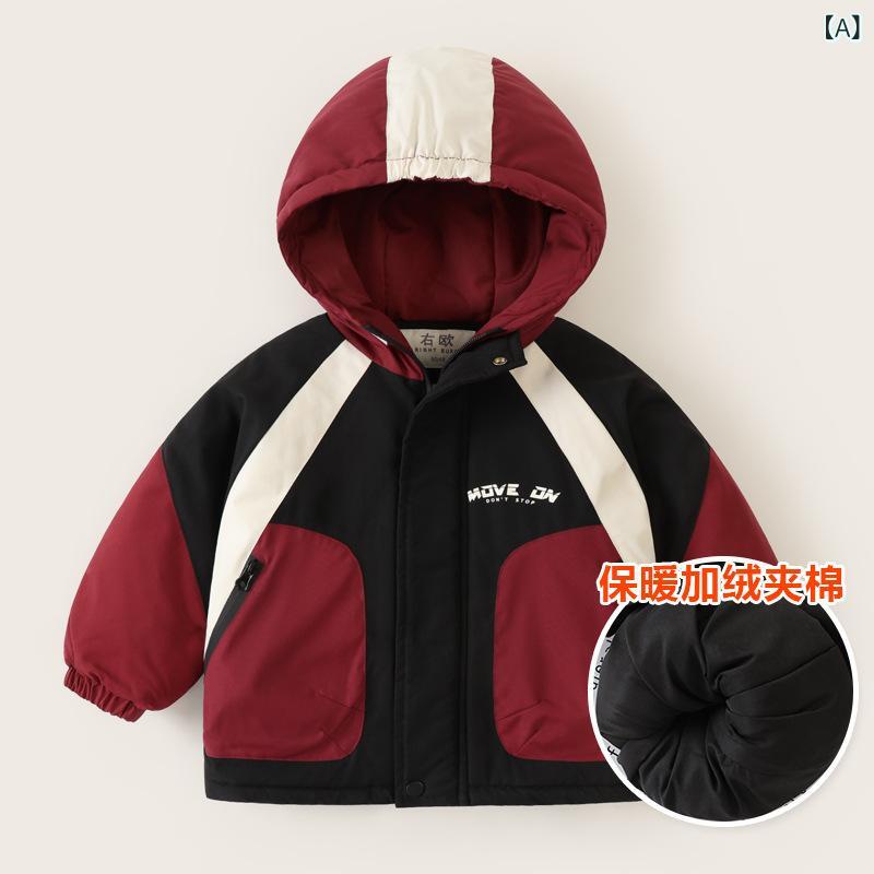 子供服 アウター 冬物 裏起毛 コットン コート 小童 ベビー あったか ジャケット