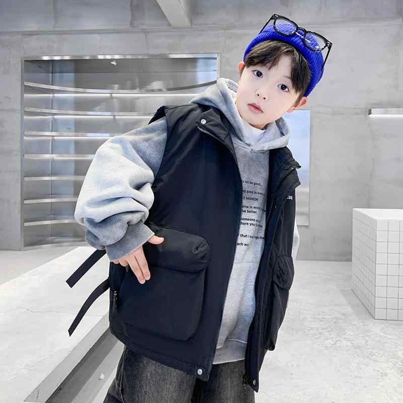 子供服 ベスト 男の子 冬 厚手 アウター トレンド 大きいサイズ ポケット