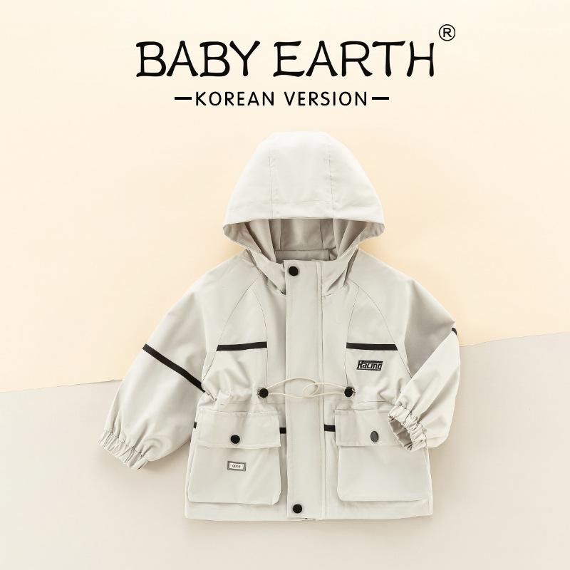 キッズ アウター 秋冬 新作 男の子 韓国風 マウンテンパーカー 女の子 防風 フード付き ブルゾン 秋服 子供 ワークジャケット