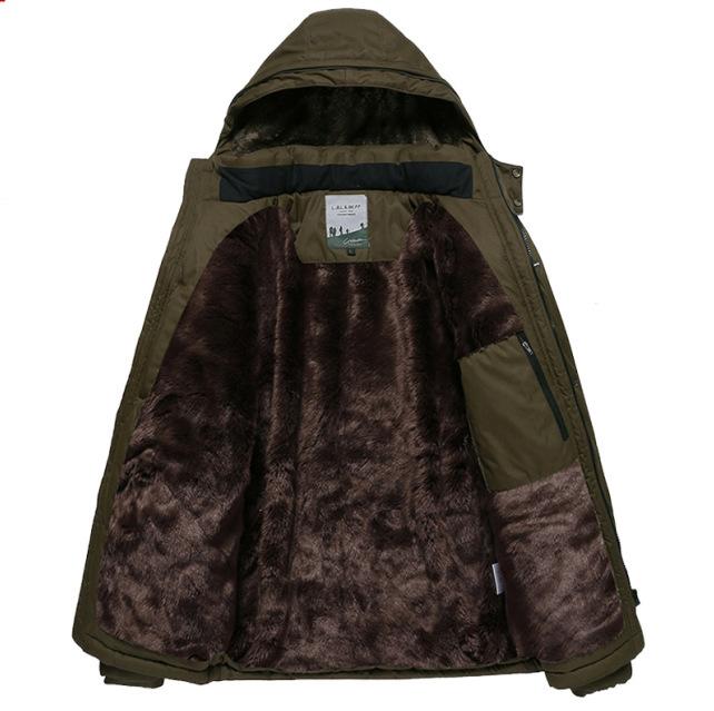 綿入りジャケット 男性用 防寒着 アウトドア 登山服 裏起毛 厚手 多用途 スポーツウェア