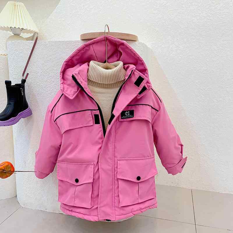 Coat - 子供服 ガールズ 中綿入りジャケット 秋冬 厚手 あったか アウター かわいい おしゃれ コート