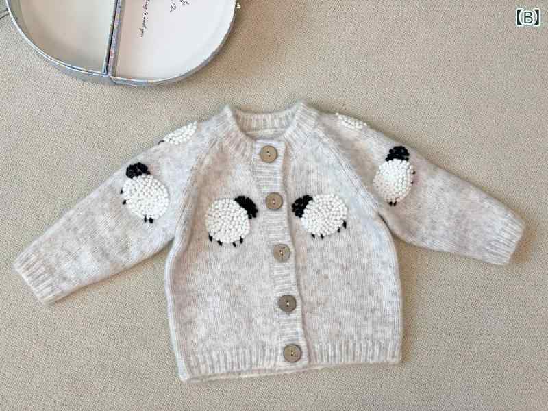 子供服 カーディガン 男の子 小綿羊 刺繍 アウター ニット セーター ウール 秋冬 ...