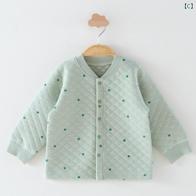 ソファポテトのベビー服 男の子 秋冬 三層 夹棉 上 儿童 打底 内着 秋衣 カーディガン A类 加厚 保温 衣服｜アングル3