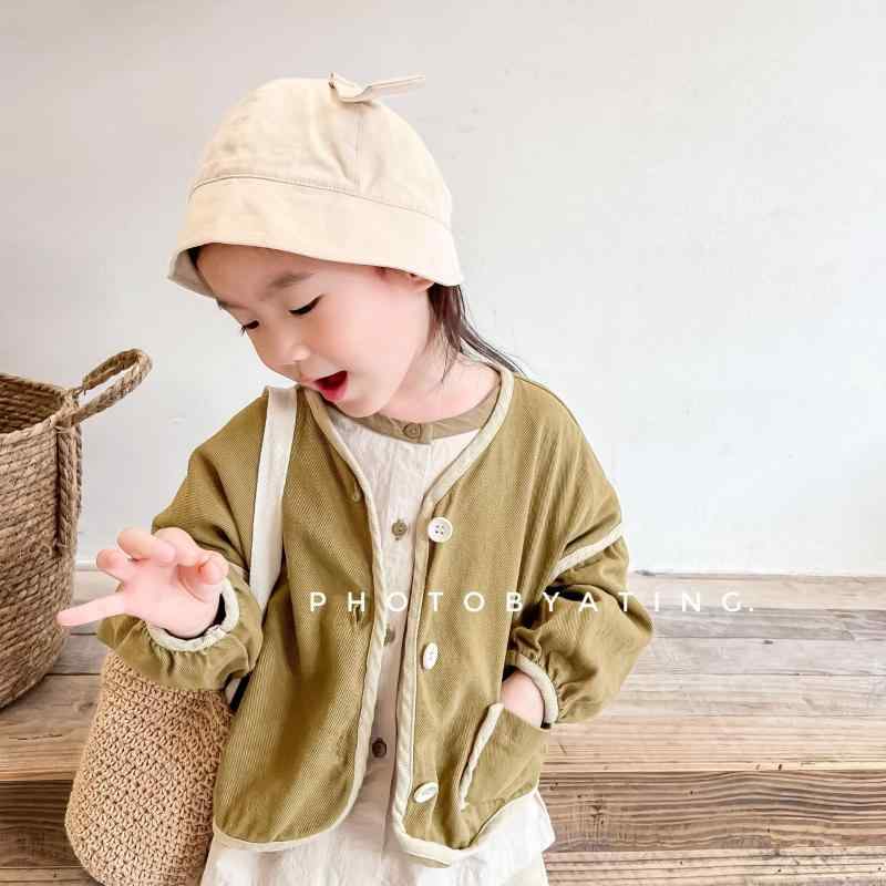 2子供服 キッズ アウター 子供 秋物 韓国風 水洗い綿 ジャケット 女の子 男の子 カーディガン
