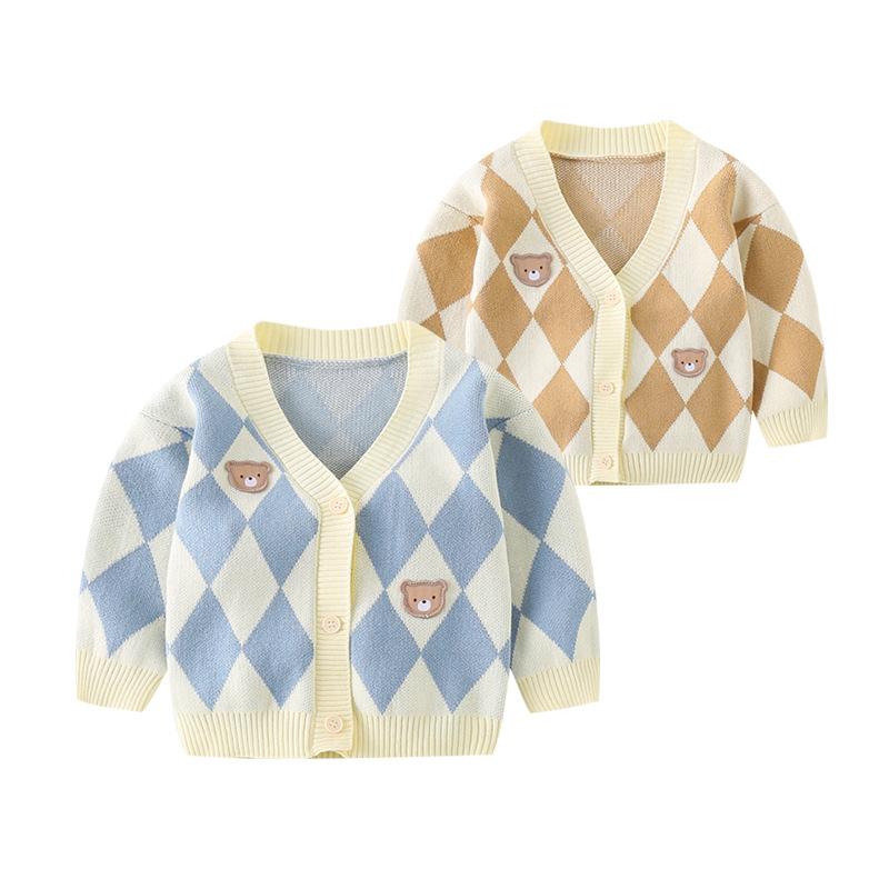 子供服 ニット カーディガン 秋冬 ベビー服 赤ちゃん アウター 男の子 キッズ ニット 上着 羽織り 通園 通学 普段使い かわいい