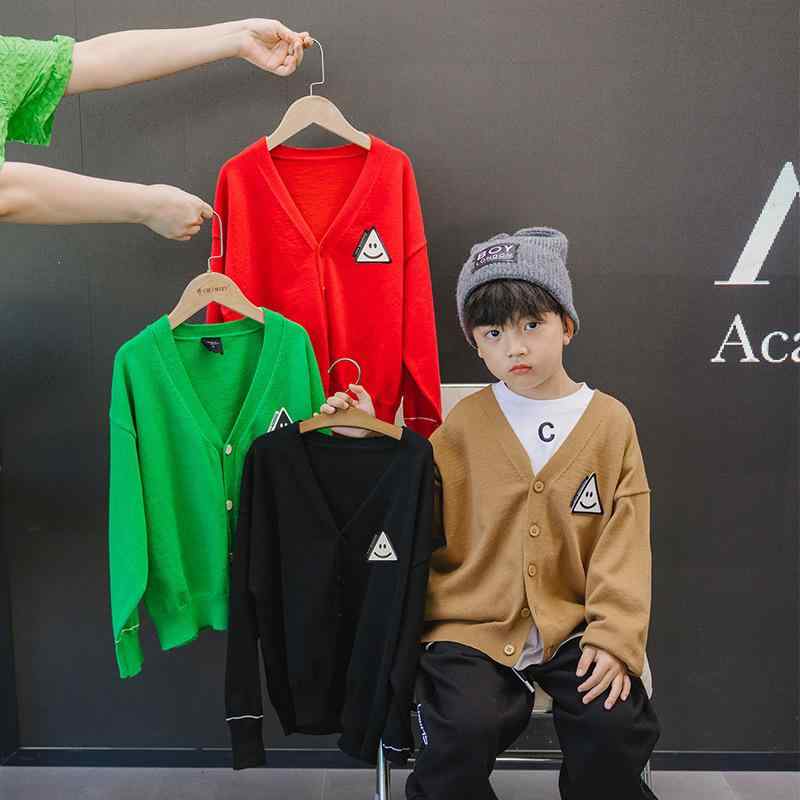 ニット キッズ 男の子 カーディガン 子供服 春秋 中学生 大学生 ニットセーター 通学 普段使い かわいい おしゃれ