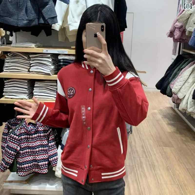 子供服 男女兼用 スポーツ ジャケット アウター スタジャン ブルゾン スクール風 ...