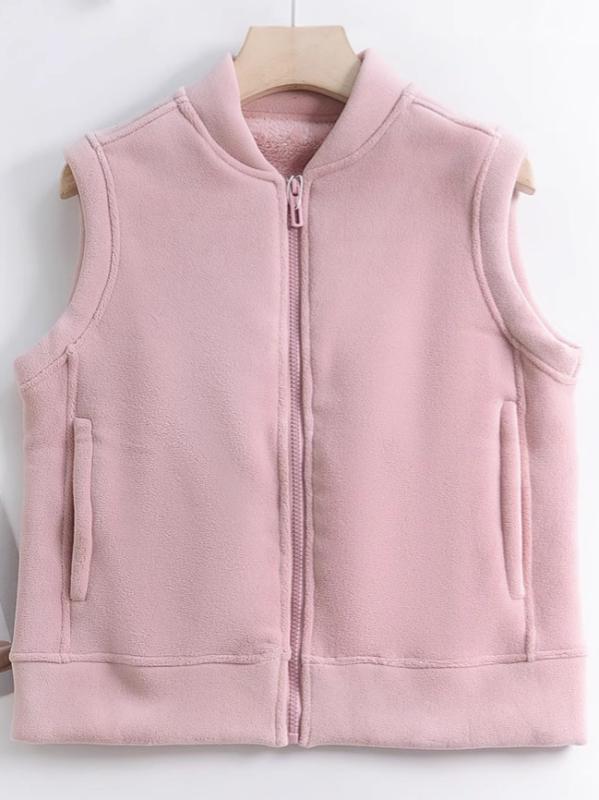 ベスト レディース 秋冬 简约 インナー 保温性 暖かい ジップアップ 野球襟 厚手 アウター 重ね着