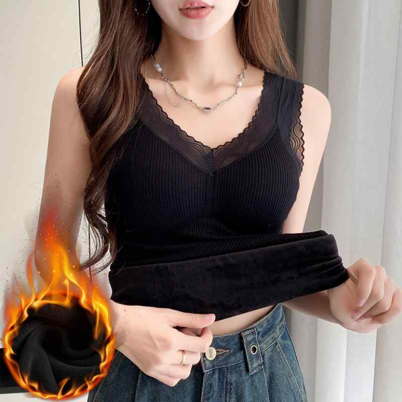 キャミソール レディース 裏起毛 あったか インナー トップス カップ付き ストレッチ 伸縮性 保温性 下着 肌着 防寒 秋冬