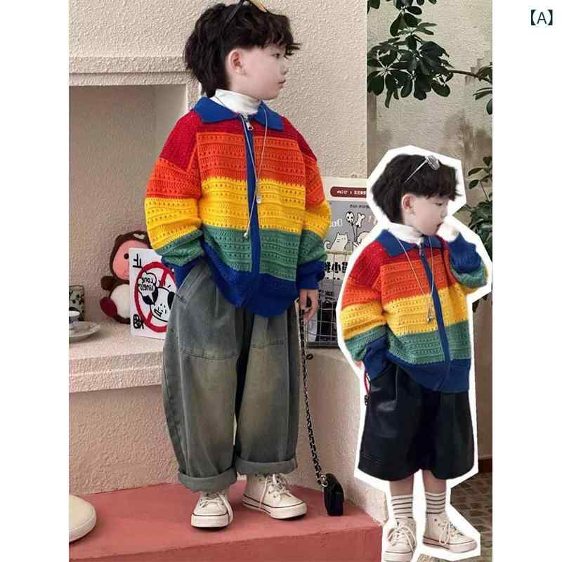 ニット カーディガン 男の子 キッズ 子供 服 長袖 トップス おしゃれ かわいい 秋冬 羽織り・性別: 男・スタイル: カジュアル・厚さ: 厚手・袖丈: 長袖・主な素材: ポリエステル繊維 約30%・安全等級: B類・ネックライン: 方領・カラー: 毛衣・適合身長: 80, 90, 100, 110, 120, 130, 140, 150・製品カテゴリ: 子供用セーター・対象年齢: 3～8歳 (100～140cm)