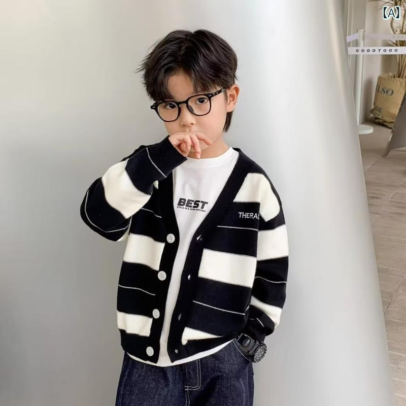 子供服 男の子 カーディガン ニット 秋冬 春秋 中学生 高学年 暖かい ボーイズ ト...