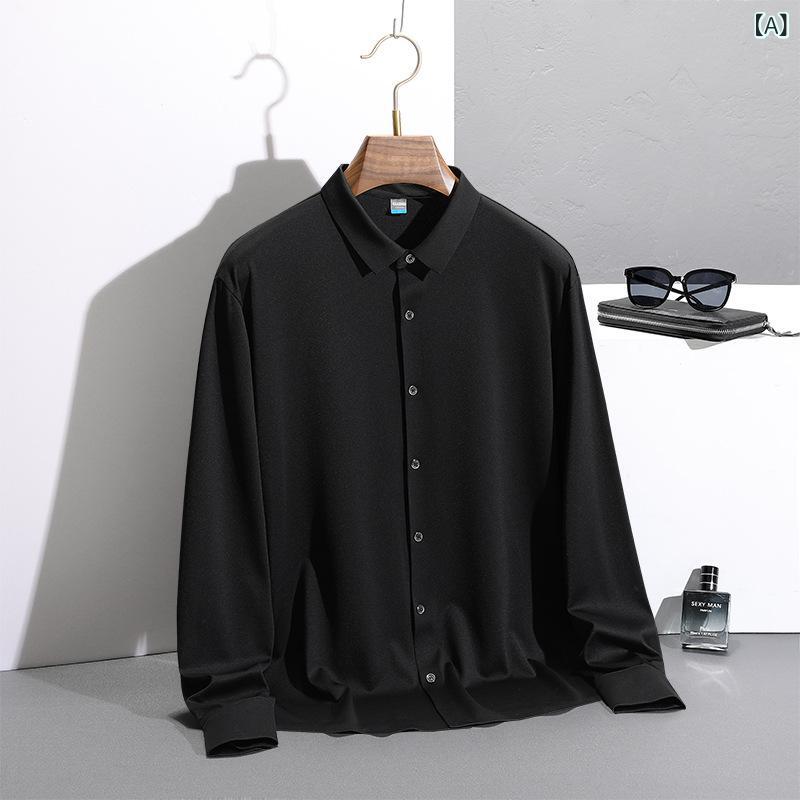 Short Sleeves （Shape Holding） - シャツ 男性用 大きいサイズ 長袖 ゆったり 快適 紳士服 トップス 普段使い2