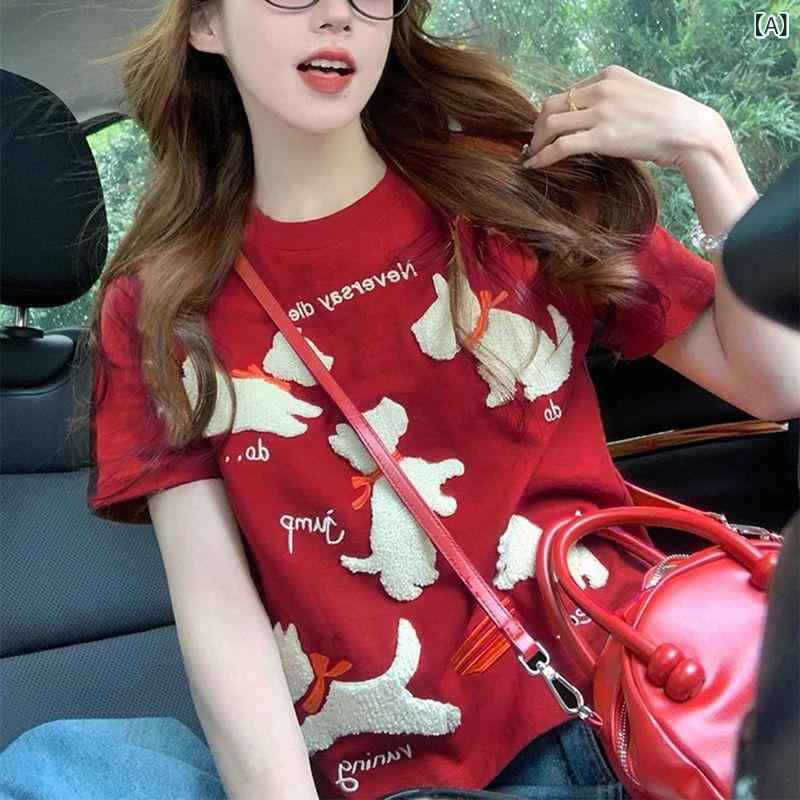 Tシャツ レディース 酒 красный バーガンディ 半袖 トップス デザイン カットソー 美 ретро カジュアル きれいめ2