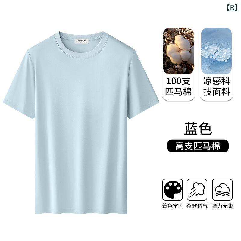 Tシャツ 男性用 薄手 接触冷感 半袖 トップ...の紹介画像2