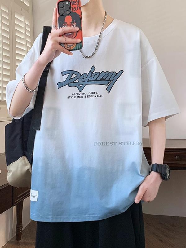 樂天商城 - Tシャツ 男の子 キッズ ジュニア グラデーション 半袖 ゆったり トップス カットソー 春夏