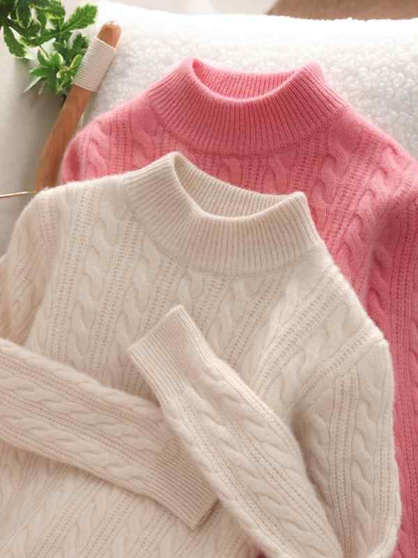 ニット キッズ 子供服 ウール セーター 男の子 女の子 ハイネック 厚手 あったか インナー