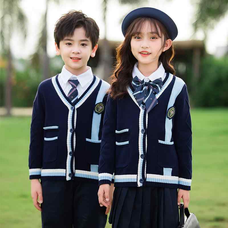ニット 小学校 幼稚園 スクールウェア 秋冬 子供用 制服 ブリティッシュスタイル セット