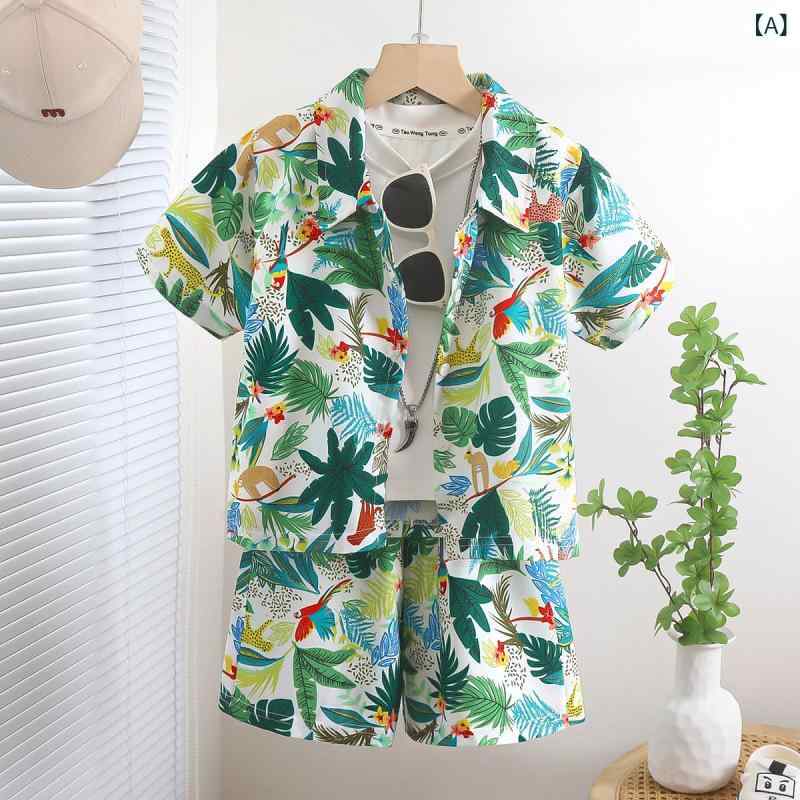 シャツ 子供服 半袖 セットアップ 夏物 男の子 ベビー服 おしゃれ かっこいい 普段着 外出着
