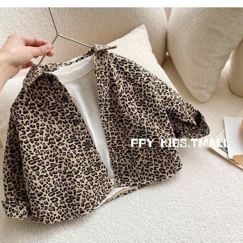 キッズ 男の子 シャツ ヒョウ柄 アウター セットアップ 韓国風 春秋 かわいい おしゃれ・スタイル: カジュアル・袖丈: 長袖・柄: 豹纹・元素: 印花・主な素材: 綿95%・安全等級: B类・カラー: 豹纹衬衫・対応身長: 80, 90, 100, 110, 120, 130