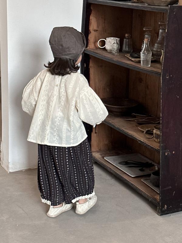 樂天商城 - 子供服 シャツ 女の子 長袖 刺繍 花柄 レース 提花 刺しゅう チュニック ブラウス トップス かわいい 森ガール 春秋