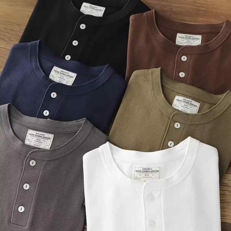 Tシャツ メンズ 男性用 レトロ ラウンドネック 長袖 トップス カットソー プルオーバー アメカジ カジュアルスタイル
