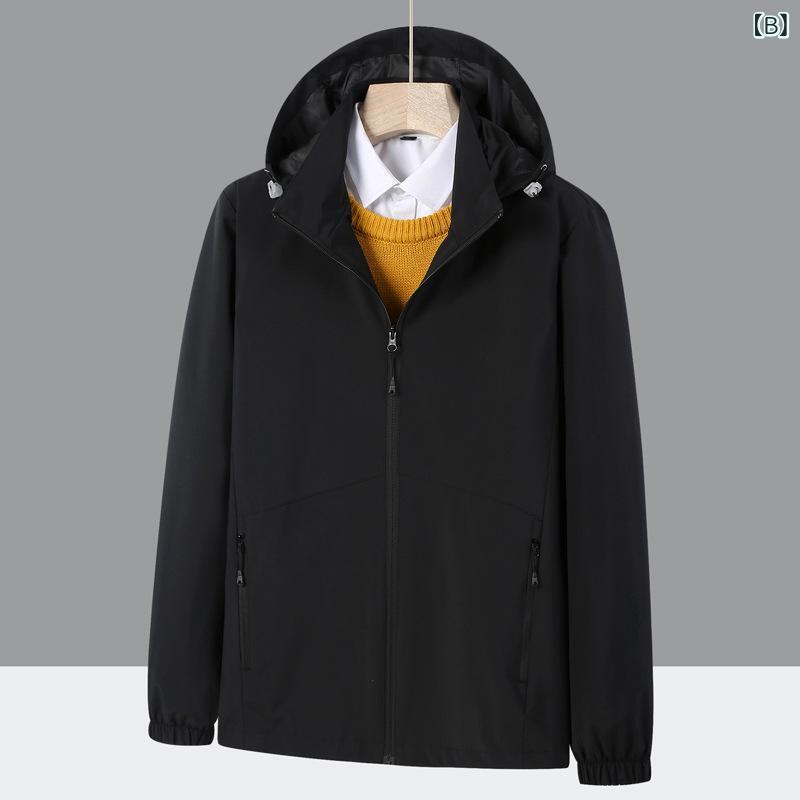 マウンテンパーカー 男性用 アウトドア ワークユニフォーム キャンプ 釣り 登山 軽量2