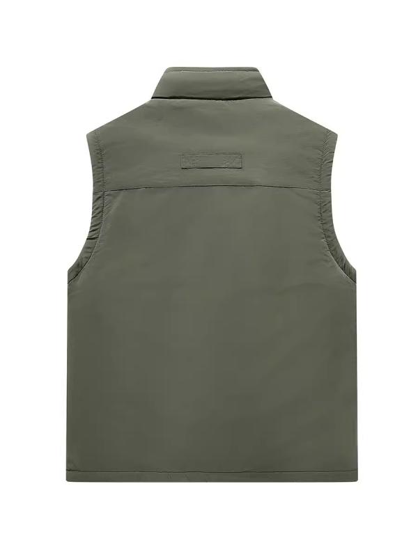 ベスト 男性用 秋冬 アウトドア 釣り カメラマン 多ポケット 裏起毛 あったか 防寒 チョッキ