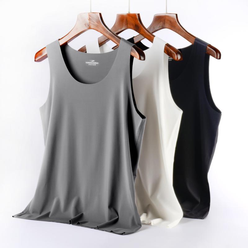 タンクトップ 男性用 120S 蘭精 モダール 通気性 インナー ノースリーブ スポーツ アンダーウェア