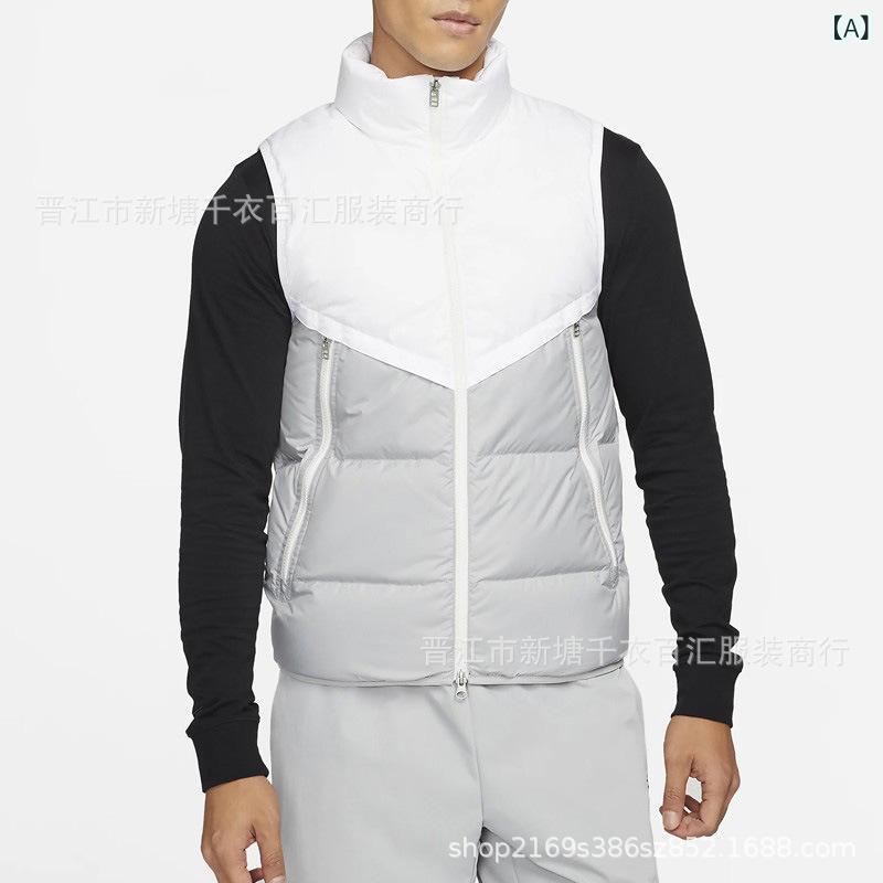 ベスト 男性用 秋冬 アウター 羽織り ダウン風 中綿 あったか チョッキ 防寒 暖かい