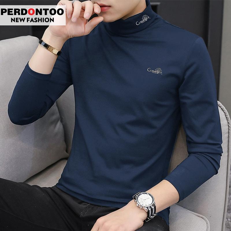 Other - Tシャツ メンズ 男性用 秋冬 長袖 ハイネック 暖かい 防寒 インナー カットソー トップス ストレッチ