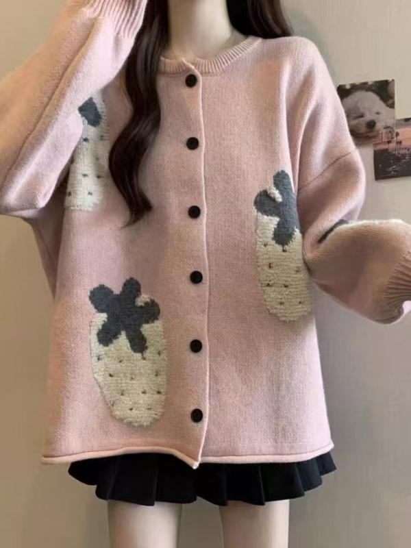 カーディガン レディース 大きいサイズ ニット 韓国風 ゆったり かわいい ガーリー フェミニン 体型カバー Contactless 冷感 羽織り トップス2
