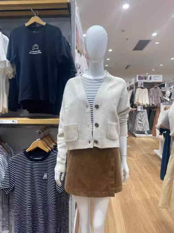 Long-Sleeved Knit - ニットカーディガン レディース Vネック 長袖 ショート丈 冷房対策 羽織り 柔らか アウター