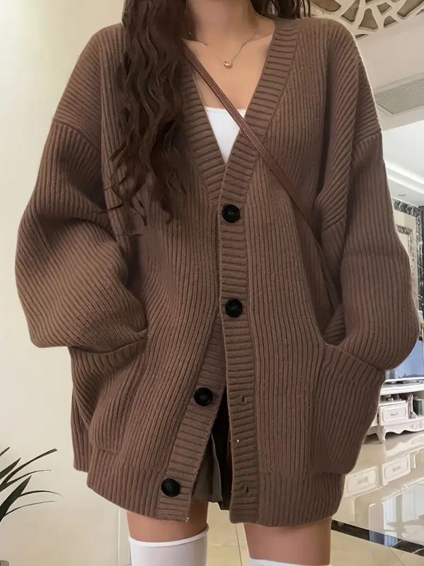 Long-Sleeved Knit - ニットカーディガン レディース 秋冬 厚手 ゆったり アウター レトロ 柔らかい 暖かい ニットカーデ 羽織り カジュアル デイリー