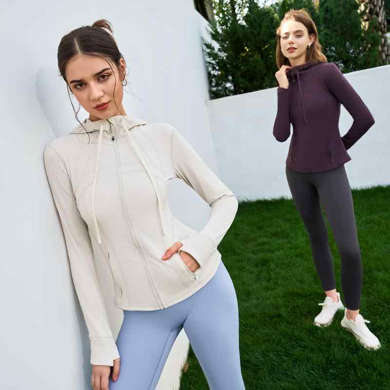 ヨガウェア レディース パーカー スポーツジャケット スリムフィット 長袖 アウトドア カジュアル トッ..