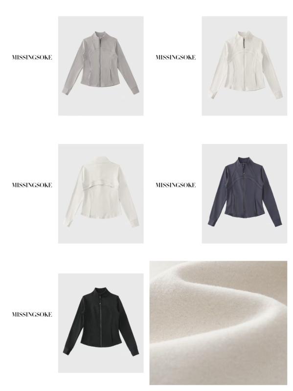 ヨガ 服 レディース 短め スポーツ ジャケット スタンドカラー タイト アウトドア ランニング トレーニング ストレッチ トップス