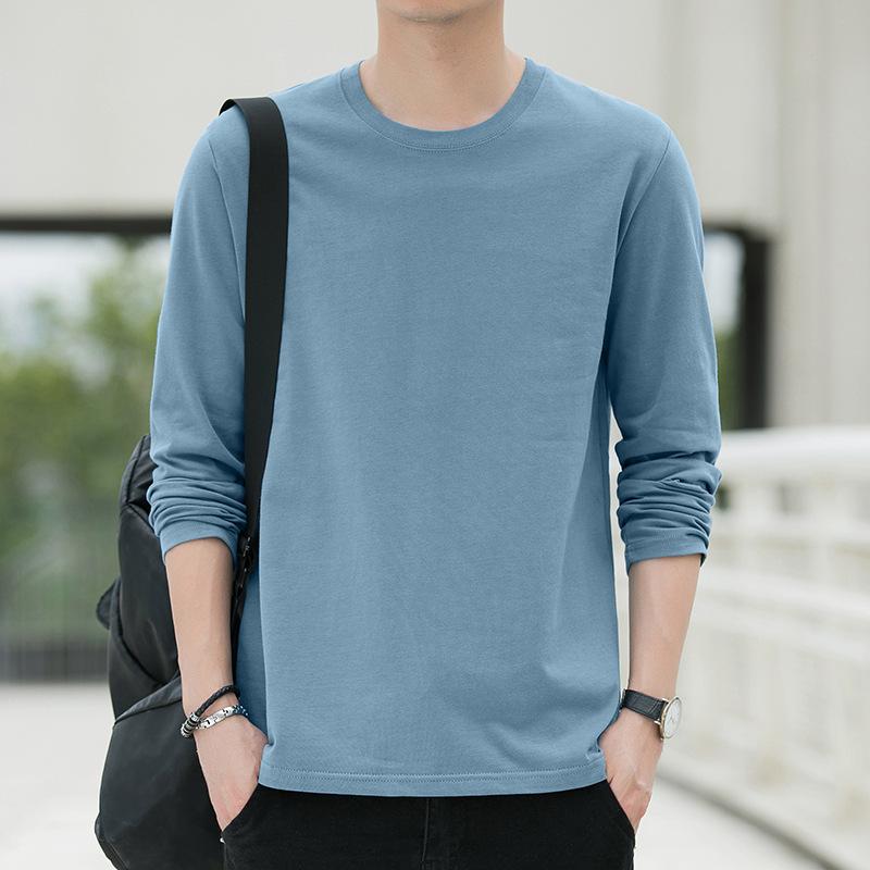 Tシャツ メンズ 男性用 長袖 トップス カットソー 綿100% コットン ゆったり カジュアル インナーウェア 普段使い 肌着(4.0)