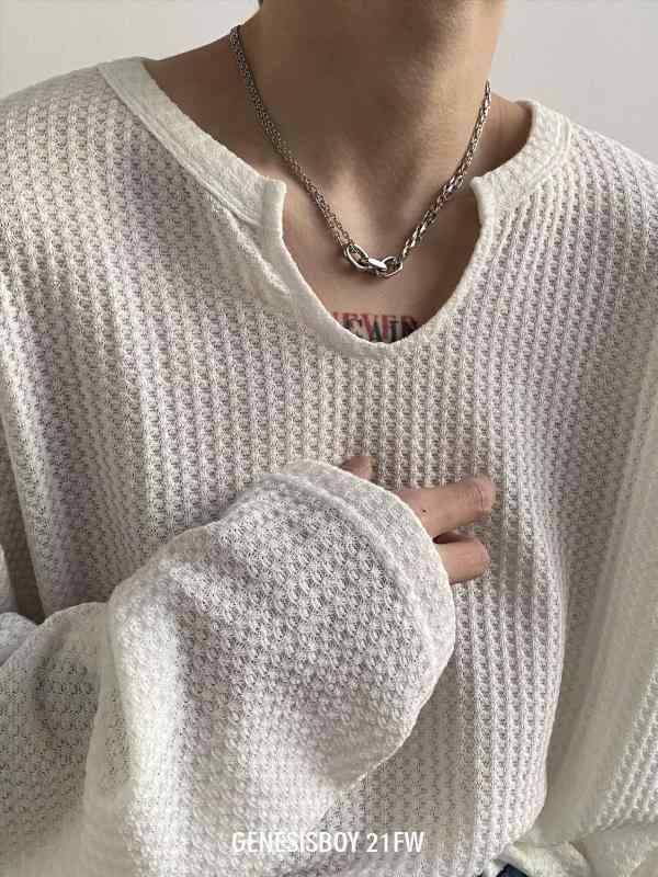 Other - Tシャツ メンズ 男性用 長袖 韓国風 春夏 インナー 接触冷感 小Vネック ゆったり トップス 普段使い
