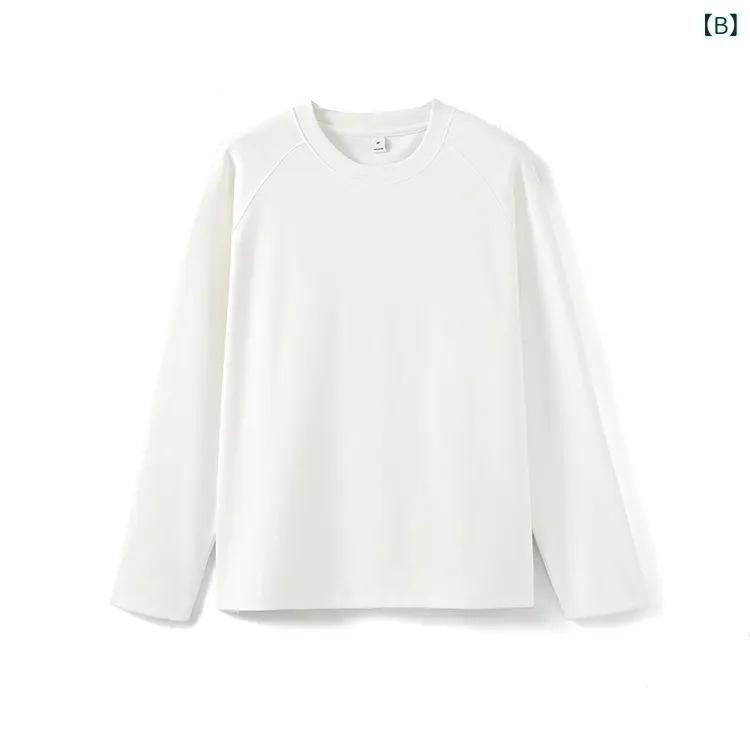 Tシャツ メンズ 男性用 秋冬 トップス 長袖 カットソー ゆったり カジュアル 肩落ち ドロップショルダー 3