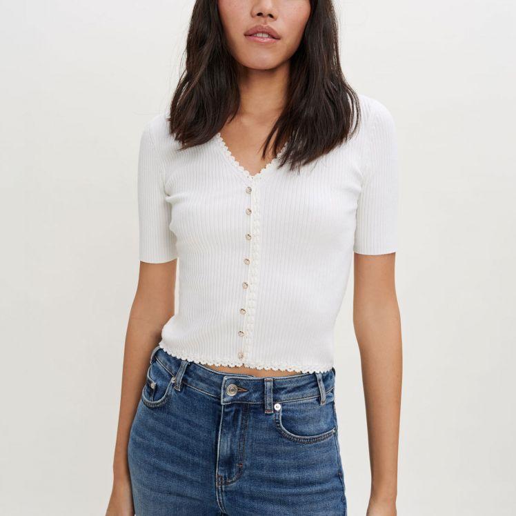 カーディガン レディース ニット 薄手 トップス アウター カジュアル ニットソー 切り替え カットソー 春夏