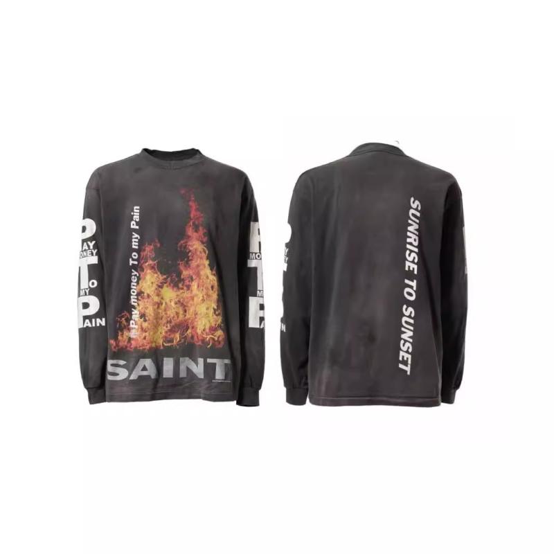 Tシャツ 男女兼用 長袖 S.M 火炎ロゴ プリント ウォッシュ加工 古着風 トップス・スタイル: ヒップホップ・主な素材: 綿・対象: 青年・袖丈: 長袖・ネックライン: ラウンドネック・厚さ: 普通・フィット: ルーズ・素材: 綿96%以上・シーン: カジュアル・ディテール: プリント・プリントテーマ: ブランドロゴ・カラー: ウォッシュドグレー・サイズ: S, M, L, XL・袖のタイプ: レギュラー・重さ: 約250-300g・機能: 通気性・対象年齢: 成人・対象性別: 男性・カテゴリ: Tシャツ
