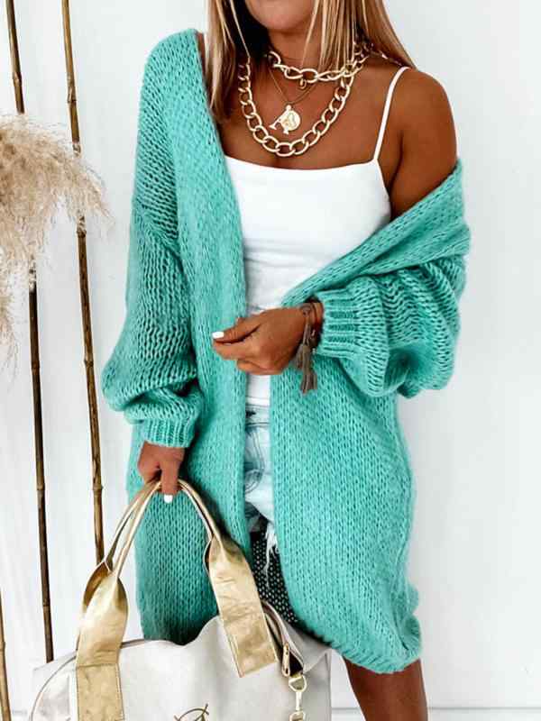 ニットカーディガン レディース 秋冬 ロング丈 ゆったり 無地 長袖 接触冷感 紫外線対策 冷房対策 羽織り カジュアル きれいめ 上品 かわいい