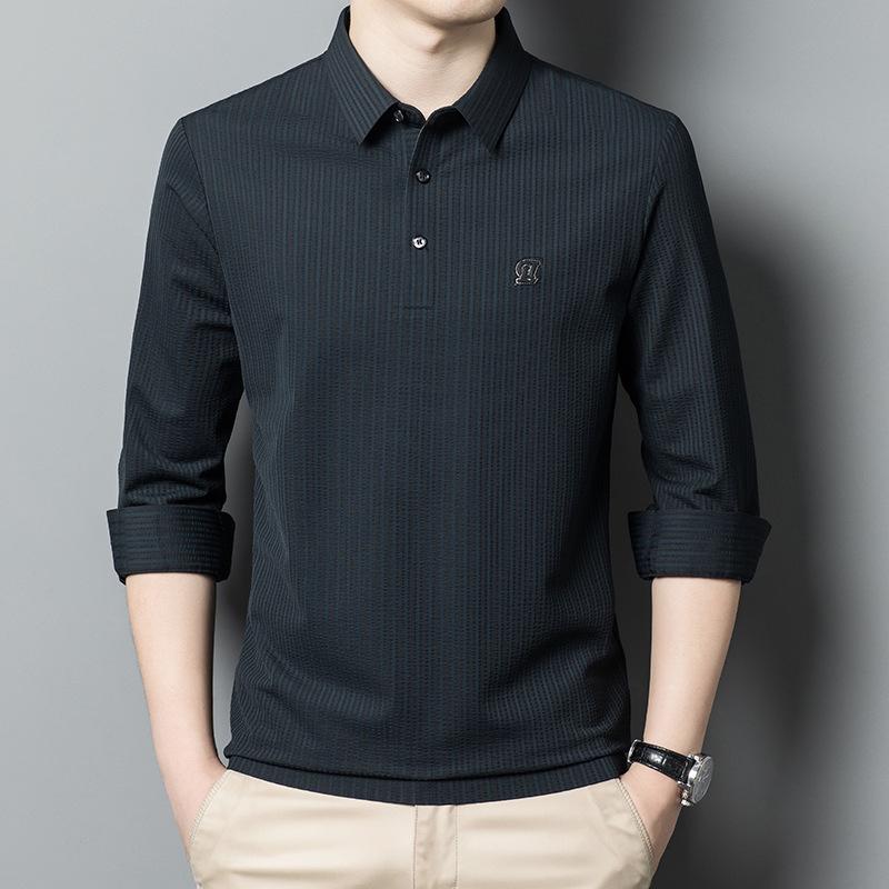 樂天商城 - Tシャツ メンズ 男性用 長袖 ポロシャツ 襟付き カットソー トップス カジュアル シンプル 無地 おしゃれ 春秋 薄手
