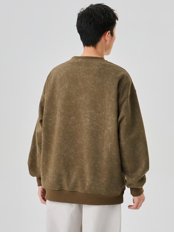 Rakuten - パーカー メンズ 長袖 トップス 春秋物 刺繍 ウォッシュ加工 カジュアル 男性用 普段使い