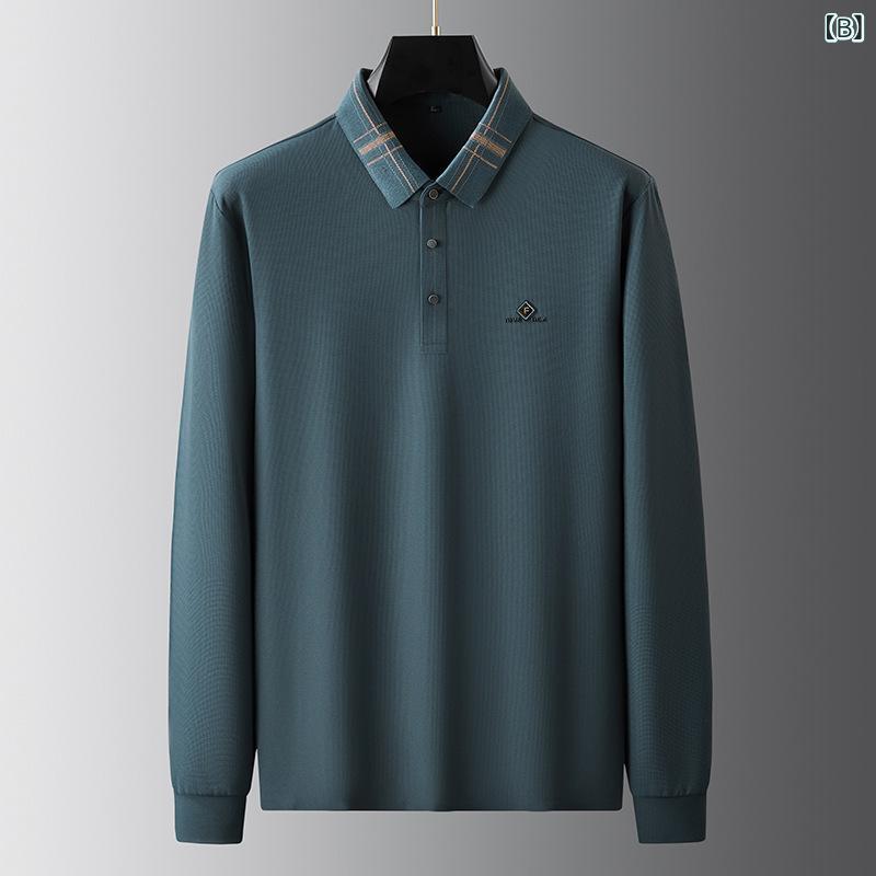 Tシャツ メンズ 男性用 長袖 ポロシャツ ビッグサイズ 襟付き トップス カットソー カジュアル ビジネス 普段使い ゆったり 大きめサイズ 春秋